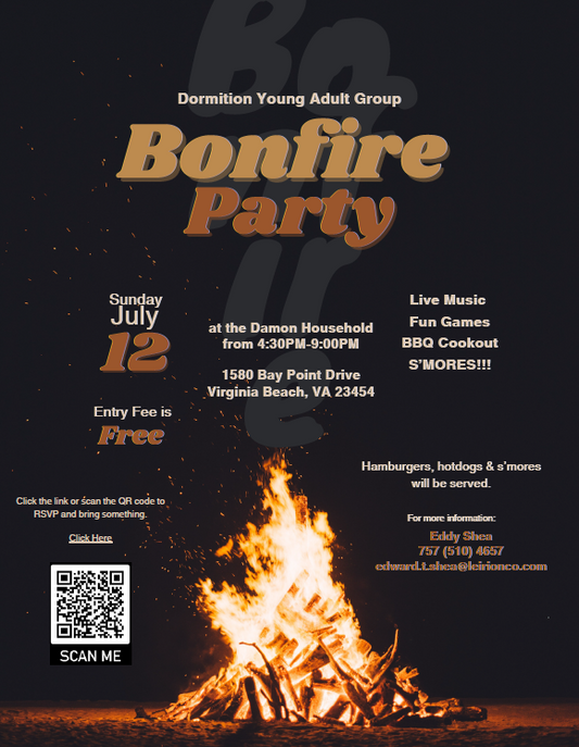 Young Adult Bonfire Party- July 12